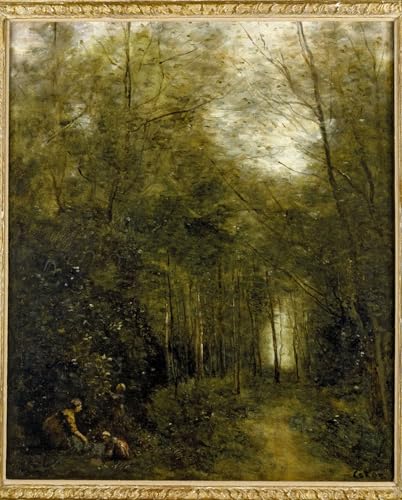 Murales decor Montfermeuil el arroyo en el bosque Jean Baptiste Camille Corot 60x90cm