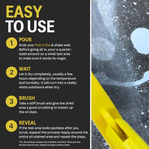 chomp concrete oil stain remover pull it out removes and cleans oils greases from garage floors amp driveways 128 fl oz