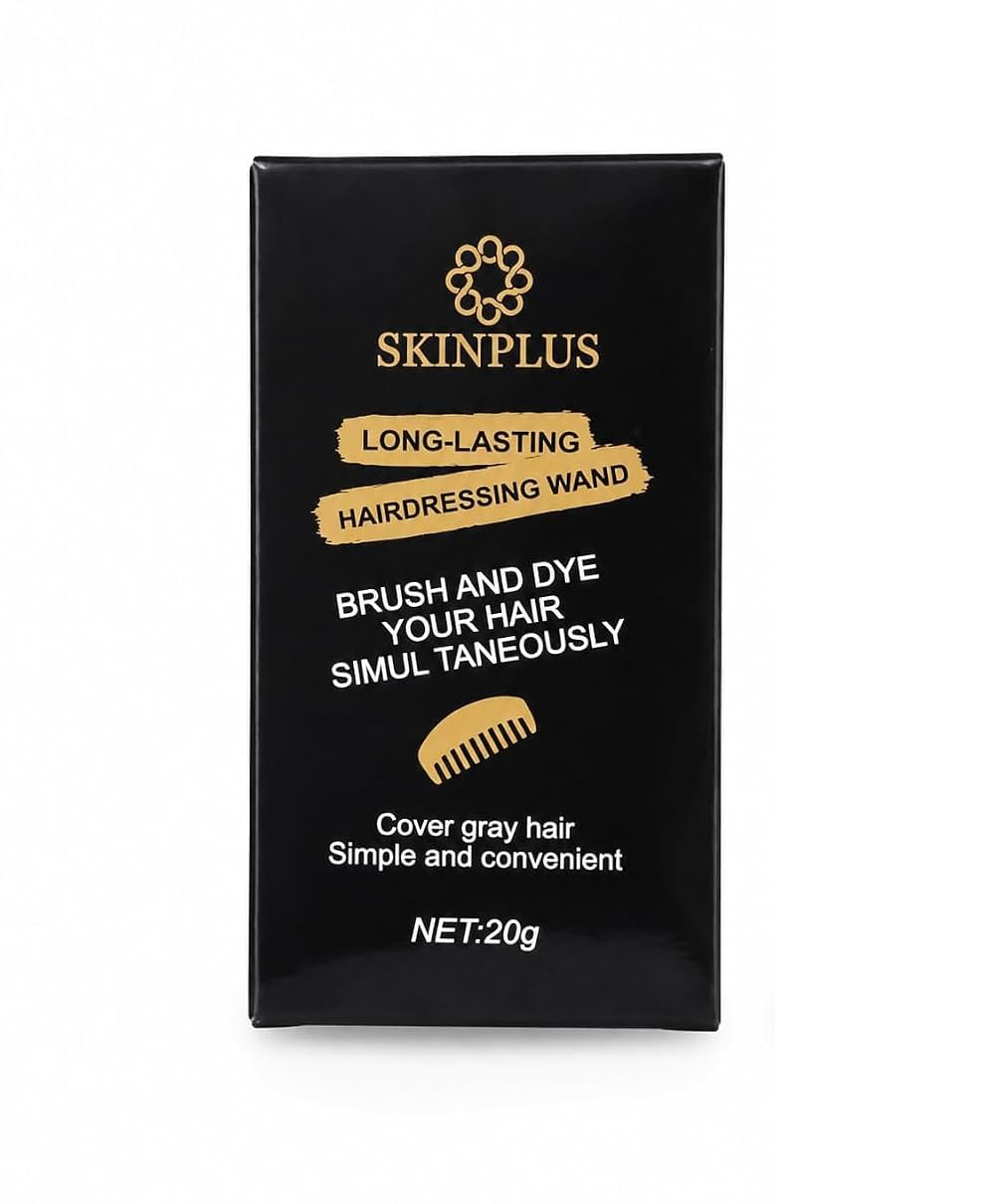 SKINPLUS Hair Color Stick for White Hair Coverage | Waterproof & Sweat-Proof Hair Dye Touch-Up | Easy-to-Use Comb Applicator | Quick Root Touch-Up Stick for Men & Women | Temporary Hair Color Pen (BLACK)-image-37