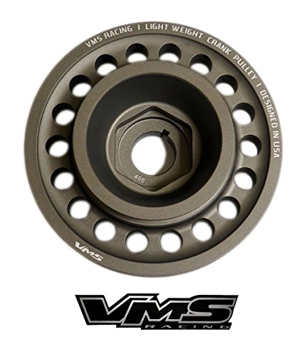 Vms Racing 93-01 Light Weight Billet Aluminum Crankshaft Crank Pulley Compatible With Honda Prelude With The 2.2L Dohc Vtec H22 H22A1 H22A4 Engines 1993-2001 #TOP1