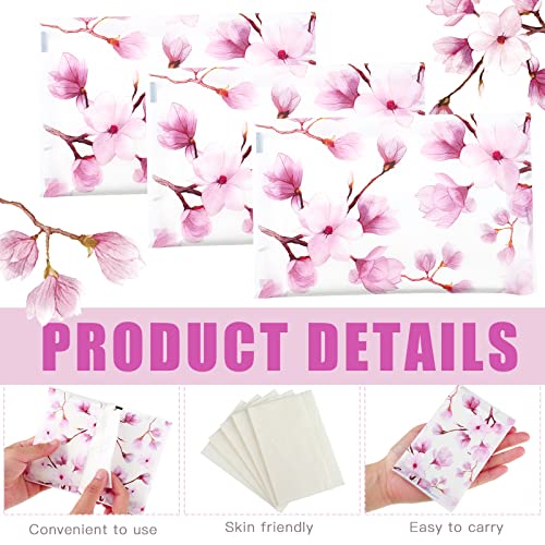 Image of Geyee 50 Pack Travel Tissue Packets Facial Paper Napkins, Pink Magnolia