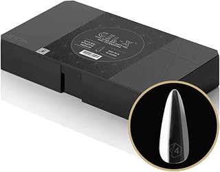 Apres Nail Gel-X Natural Stiletto Medium Box of Tips | 600 Gel-X Tips, Premium Quality, 14 Sizes 00-9 | Half-sizes Included