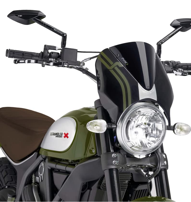 Windschild Für Ducati Scrambler 2015-2023 - PC Kunststoff Windschutz Gold