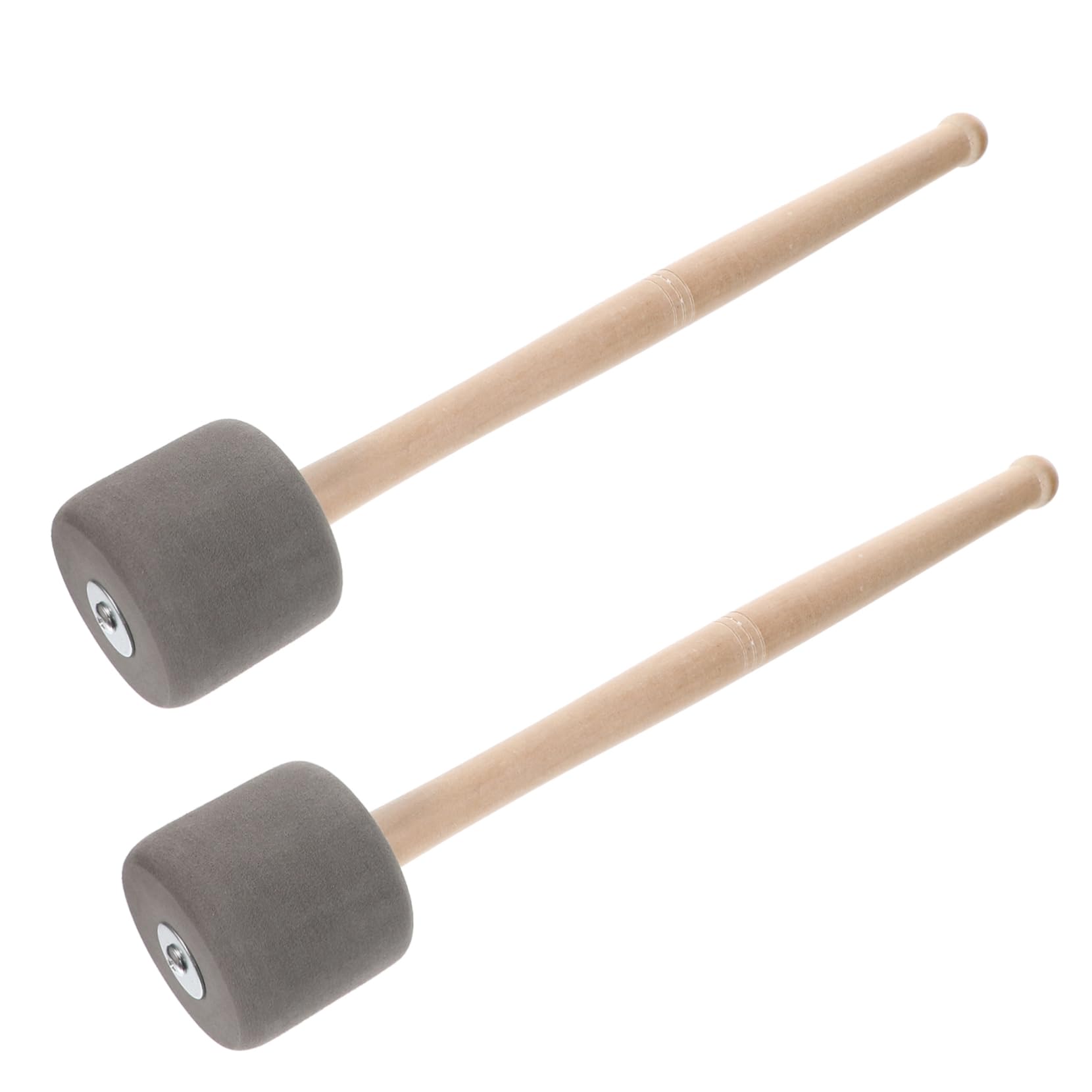 SUPVOX 2pcs Drum Stick Instrument Percussion Sticks Drum Mallets Durm Mallet Felt Drum Bell Mallets Percussion Sticks Instrument Percussion Mallets Foam Wooden Handle Bass