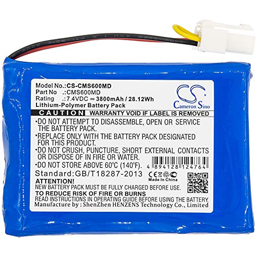 CS-CMS600MD Batería 3800mAh Compatible con [CONTEC] CMS6000, Monitor CMS6000 sustituye 88889457