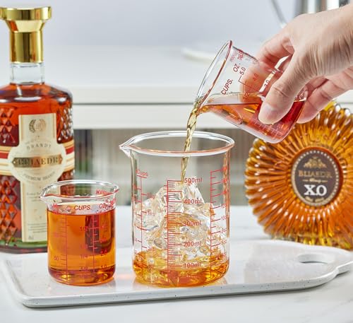 Image of Ackers BORO3.3 Glass Measuring Cup, V-Shaped Spout, 150 mL / 5 oz, Single