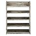 MyGift 5 Tier Rustic Torched Wood Entryway Shoe Rack Storage Shelves, Closet Organizer Shelf