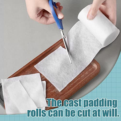 6 Rolls Cast Padding Soft Individual Pack Padding Use With Plaster Cloth Gauze Bandage For Halloween Wrap Bandage Art Projects, Body Casts, Mask Making, Hobby Craft (6 Inch X 8.8 Ft) #TOP3