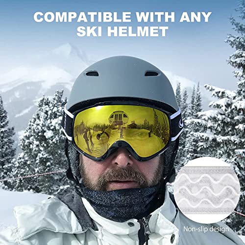 Findway Ski Goggles Otg - Over Glasses Snow/Snowboard Goggles For Men, Women & Youth - 100% Uv Protection #TOP1