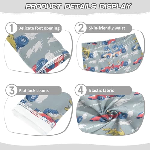 Cute Crocodile Race Car Girls Leggings Athletic Pants Tights Stretch Bottom3