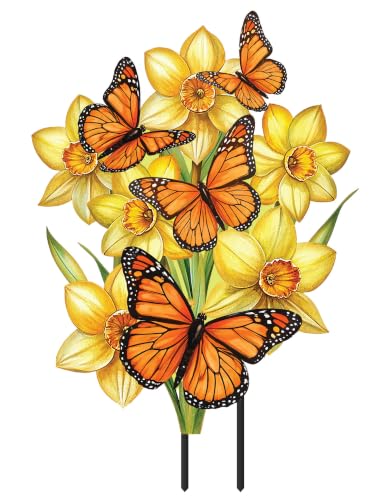Briarwood Lane Spring Metal Art 27x15 Monarch Butterflies for Spring Metal Art