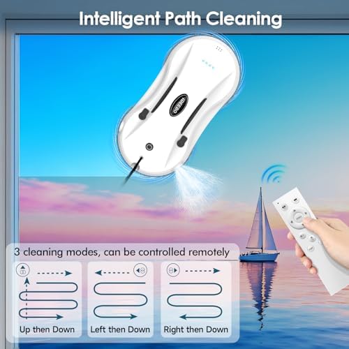 Bild 4 - C200A Fensterputzroboter, Fensterroboter mit 2-Fach Sprühsystem, Automatischem Wegplanung, Mehrfachschutz, Fensterreiniger Roboter Elektrisch für Reinigung verschiedener Arten von Fenster