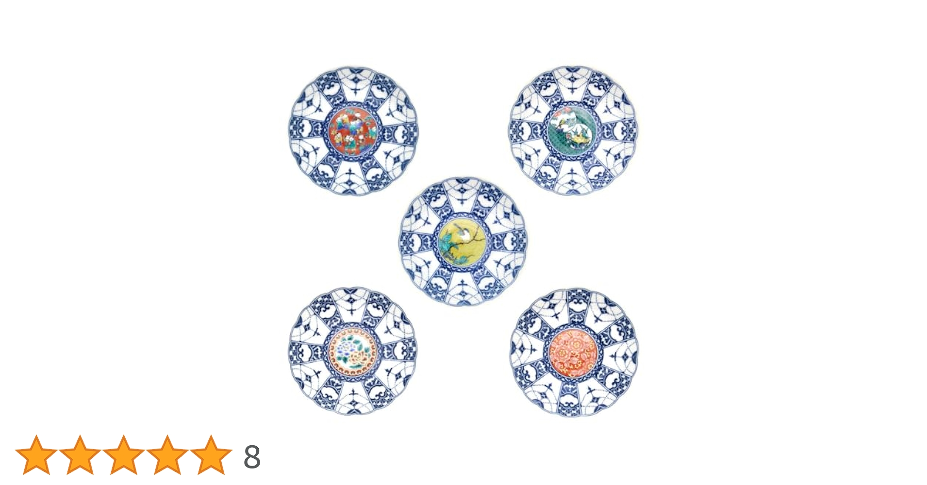 お値下げしました、4枚組　色絵　菖蒲紋　小皿 kt857_07580_01.jpg