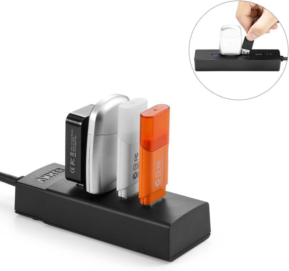 Anker AH401 USB Hub with various devices connected