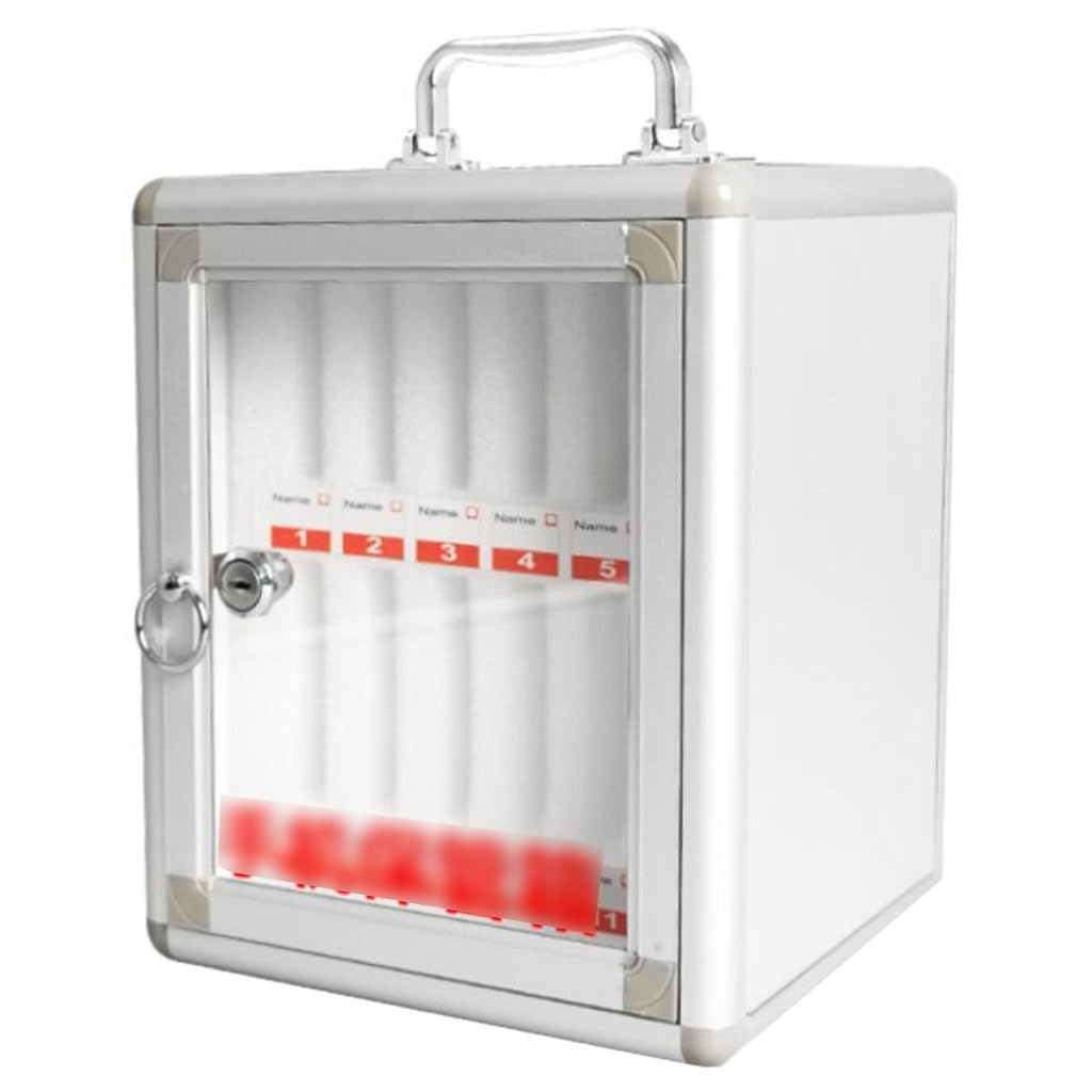 Armario De Almacenamiento para Teléfono Móvil Gabinete De Almacenamiento para Teléfono Móvil para Estudiantes con Cerradura De Aleación De Aluminio Caja De Almacenamiento para Teléfono (Color : Silve