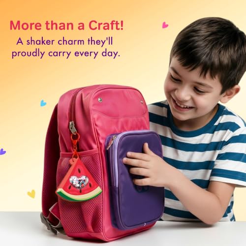Image of Chalk & Chuckles Joydomes Cool Watermelon, DIY Shaker Keychain & Bag Charm | Pack of 6, Tween Creative Accessories Kit, Birthday Return Gifts & Party Activity for Kids Age 6, 7, 8, 9, 10 Years