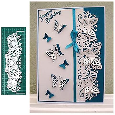 Cutting Dies for Card Making, YunTrip Lace Butterfly Border Metal Cutting Die Cut Stencils for DIY Scrapbooking Photo Album Paper Decorative Craft for Greeting Cards/Invitation Cover