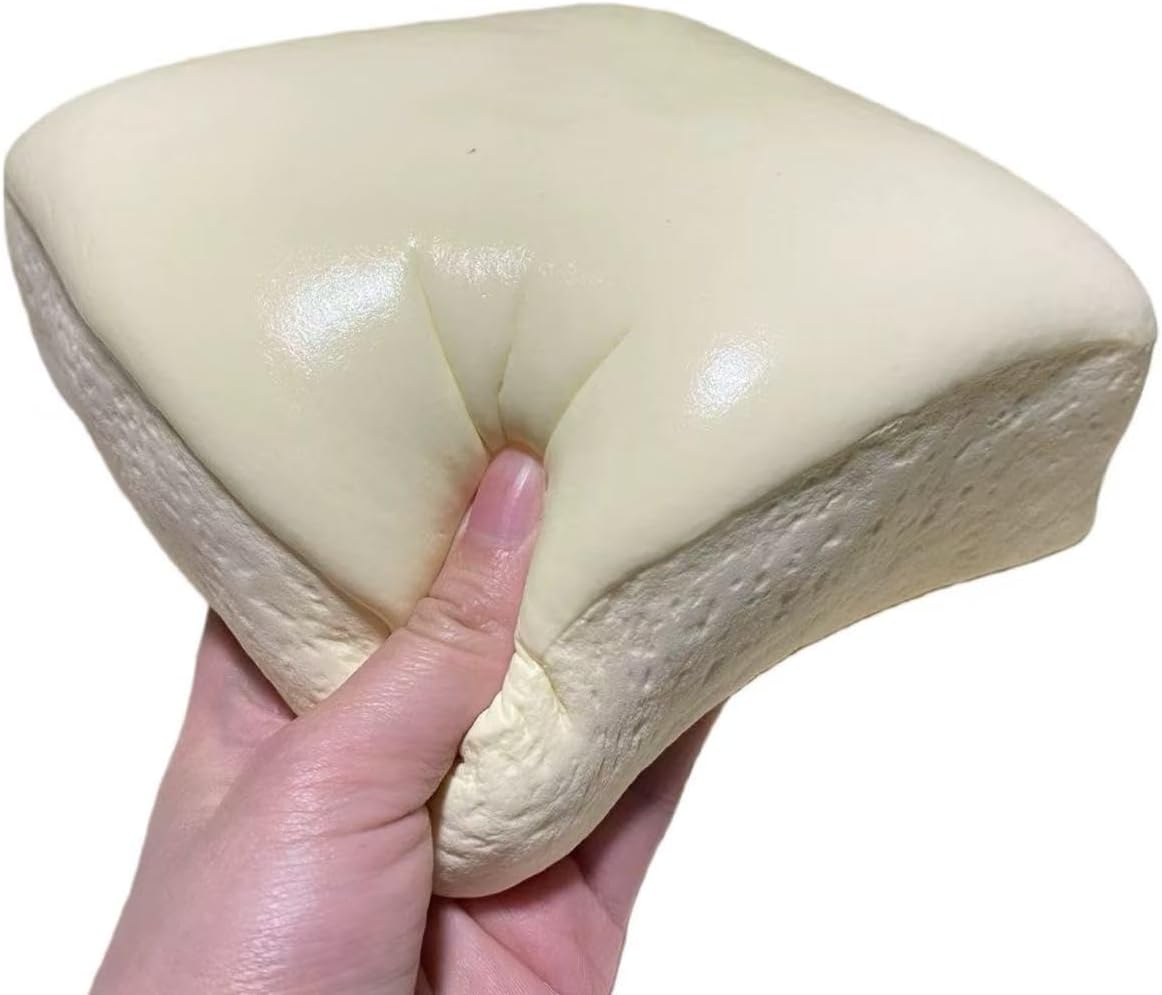 Jumbo Slow Rising Squishy Cube for Adults Premium Desk Squeeze Toy for Stress, Taba Squishy Stress for Anxiety Relief, Office Fidget Focus Tool Party Favors Gifts (White)