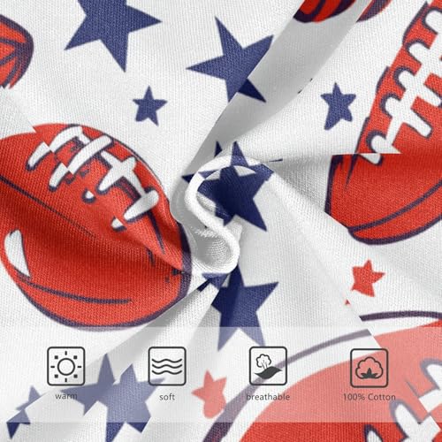 Wusikd American Football Boys' Underwear Cotton Red White Boys Briefs Soft Toddler Underwear 2T3