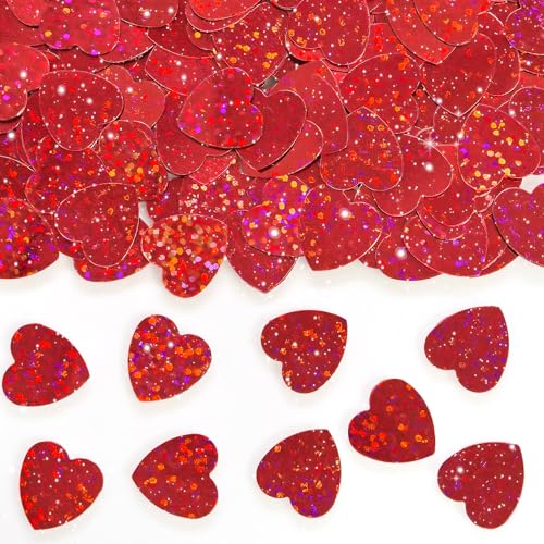 Valentine's Day Red Heart Glitter Confetti