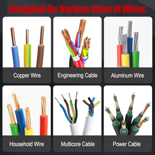 Image of Wire Stripper Machine Gauge Wire 3-17mm, Manual & Electric Drill Compatible Copper Wire Stripping Tool with 6 Channels 5 Blades, Scrap Wire Stripping Machine for Efficient Cable Stripping