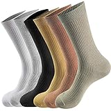 Quality Hygroscopic Comfy Breathable 100% Cotton Socks for Men & Women 6 pack