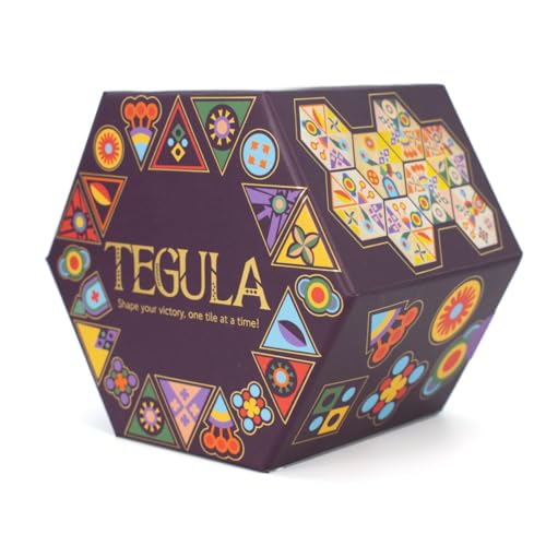 Gibsons Tegula Strategy Board Game – Family Tile-Matching Game for Ages 8+, 2–6 Players – Fast 20-Minute Hexagonal Mosaic Challenge – Fun Creative Gift for Kids & Adults