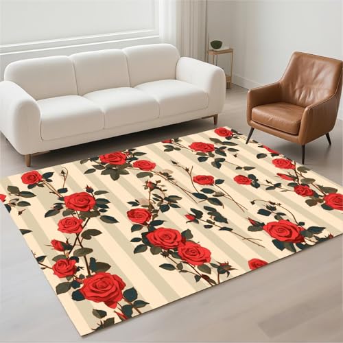 Tapis de salon antidérapant moderne 140x200cm résistant et lavable