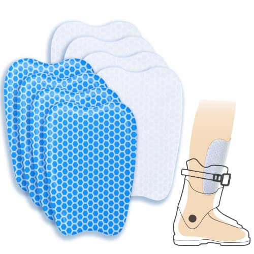 8 Pcs Ski Guards Gel Pads, 6 x 4 Inch Reusable Snowboard Shin Protector Pad