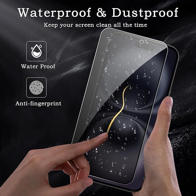 Image of [ 2+2 Pack Privacy Screen Protecor for iPhone 17 Anti-Spy Shatterproof Tempered Glass with Camera Lens Tempered Glass 9H Hardness Bubble Free Anti-Glare Case Friendly