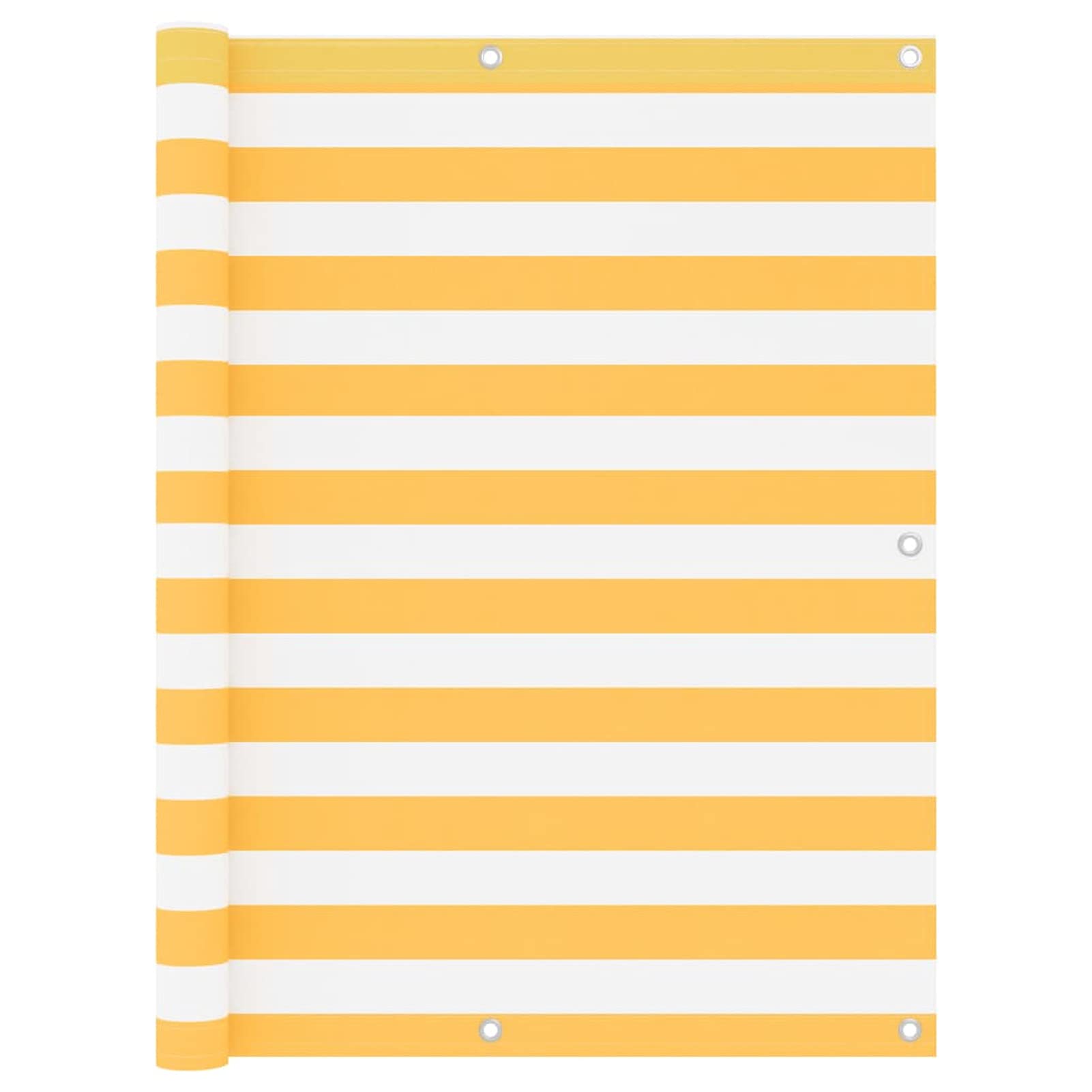 Balkon Sichtschutz Balkonverkleidung Balkonabdeckung Balkonsichtschutz UV-Schutz Windschutz und Wetterfest für BalkongeländerWeiß und Gelb 120x400 cm Oxford-Gewebe Garten Möbel