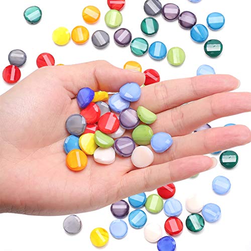 Perline Di Vetro Per La Creazione Di Gioielli Per Adulti, Perline Sfaccettate Da 14 Mm, 70 Perline Di Cristallo Colorate Per Collane, Bracciali, Orecchini E Artigianato Fai Da Te - 5