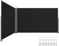 Vista 18 de VEVOR Toldo lateral retráctil, UV 50 63 x 118 pulgadas, pantalla de privacidad para exteriores, pantalla de privacidad para exteriores, 9.88 oz