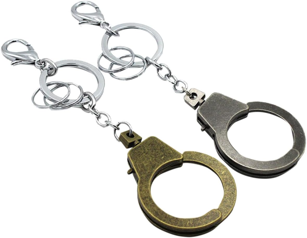 Vintage Couples Keychain Pair Metal Purse Bag Charm