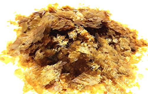 CRIGEMA - Gomme-laque naturelle en flocons - 50 g - Emballé dans un sac avec fermeture éclair refermable (naturel)