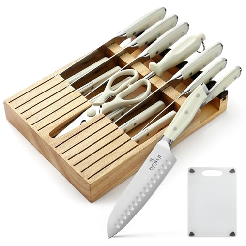 N NOBLE FAMILY 16-Piece In-Drawer Knife Set