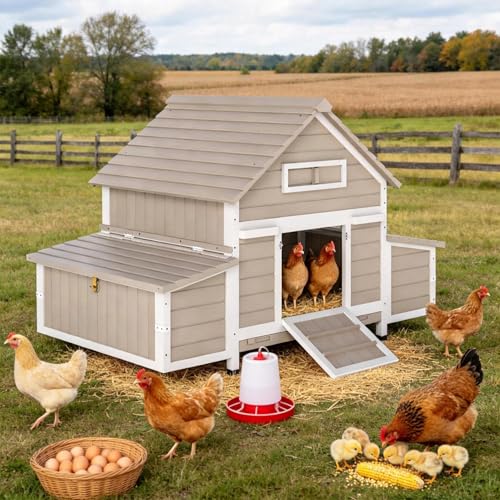 Expandable Chicken Coop with Nesting Boxes and Perches