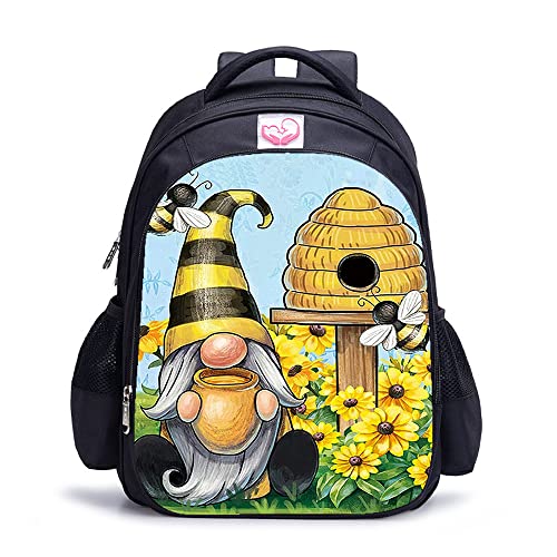 Sac d'école Gnome de Noël 16 pouces personnalisé filles et garçons