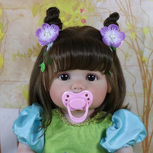 Muñeca Reborn Realista de 22 Pulgadas con Cuerpo de Vinilo miniatura 4