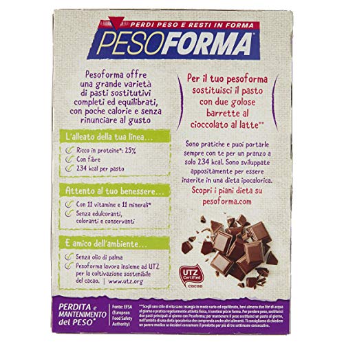 Pesoforma Barrette Cioccolato al Latte, Pasti Sostitutivi Dimagranti, solo 234 Kcal, Ricco in Proteine, 6 Pasti - Image 4