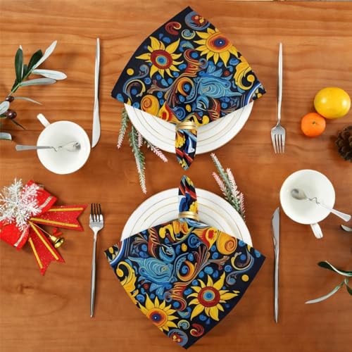 Servilletas de Tela Mexican Talavera Set de 6 miniatura 4