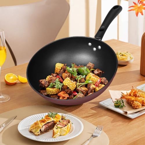 Wok antiadherente de hierro fundido 12.6 pulg miniatura 2