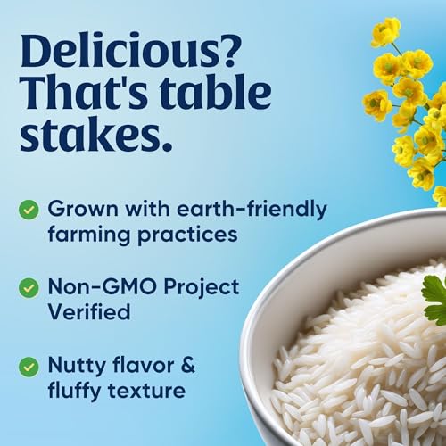 Image of Lundberg Basmati Rice, Long Grain White - Non-Sticky, Fluffy, Nutty, Vegan Food, Healthy Meals, Gluten-Free Rice Grown in California, 32 Oz