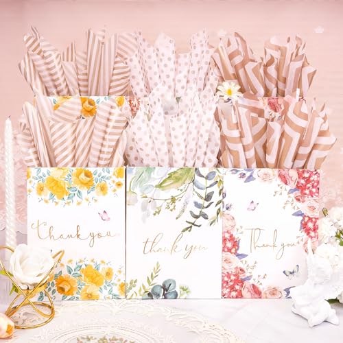 Image of Larcenciel Rose Gold Metallic Tissue Paper, 30 Sheets, 20x14 inch, Gift Wrapping Tissue Paper for Gift Bags Packaging and Crafts, Elegant Gift Wrap for Wedding, Birthday, Valentine's Day, Mother's Day