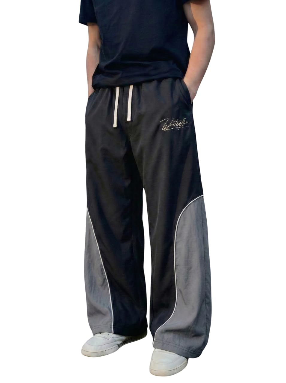 Track Pant for Men | Stylish Baggy Jogger for Man | Casual Wide Leg Pant | Trendy Streetwear Trackpant for Men (SSM-TP-1-2)