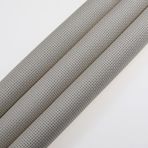 Image of KCS 3 pc of 15 inch x 18 inch(38cmx45cm) Counted Cross Stitch Cotton Aida Cloth Needlework Rolled Fabric Box,11CT,Pearl Grey