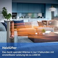 Philips Air Performer 4in1: Luftreiniger, Heizlüfter, Ventilator & Luftbefeuchter für 48m² – Entfernt 99,97% Allergene & Pollen, HEPA, Alexa, App, leise, energieeffizient (AMF970/10) – Ansicht 9
