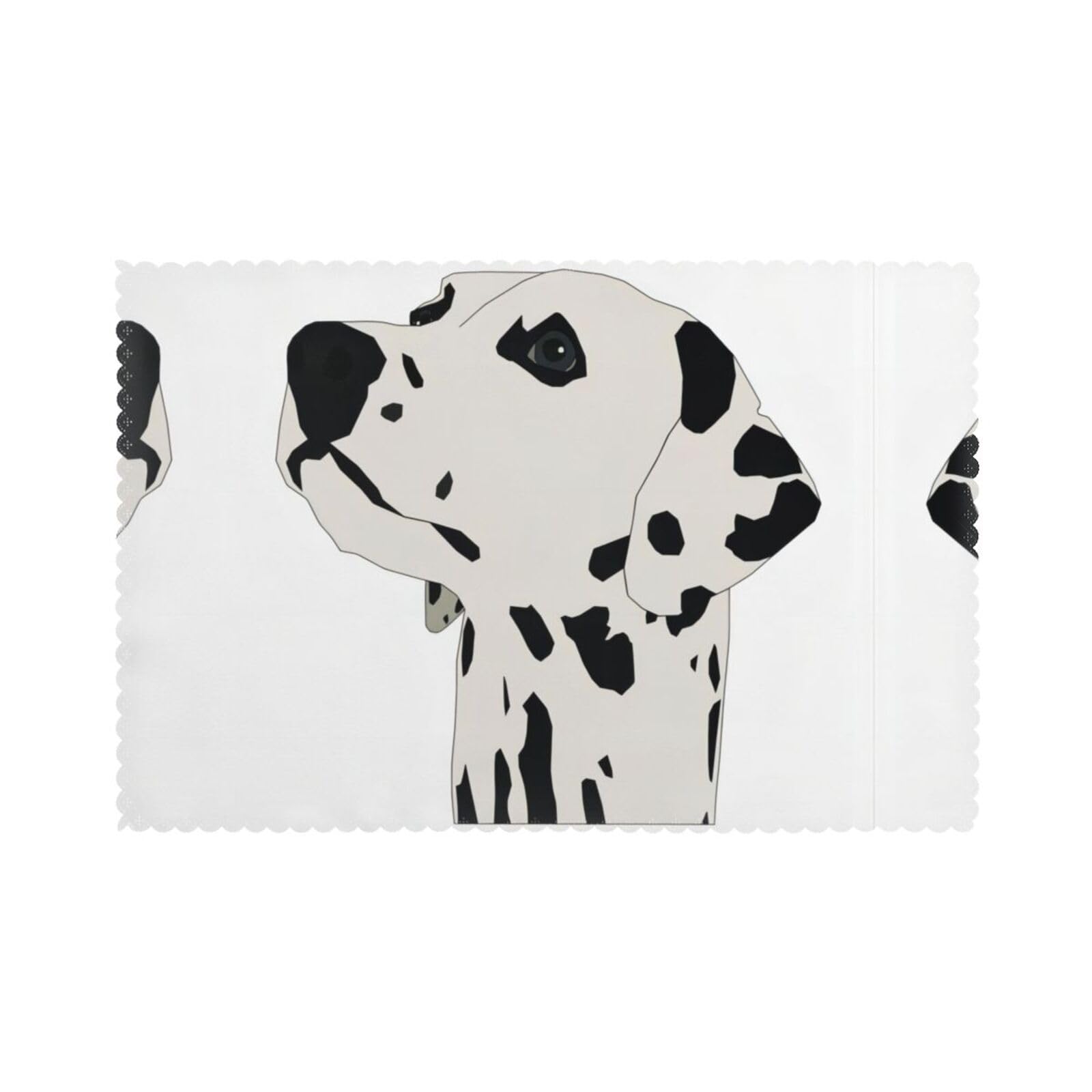 Dalmatian Printed table mat set (6 pieces) - Aesthetic upgrade for family gatherings and hotel banquets