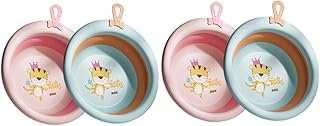 Cabilock 4 Pcs Baby Folding washbasin Baby Cartoon Washing Basin Newborn wash Basin Baby face Basin Camping wash Basin Baby Bathtub for Newborn Travel Baby Bathtub Baby Foot Basin wash tub