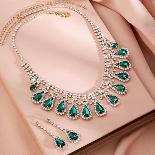 Image of Rubans Necklace Set American Diamond Zirconia Stylish Jewellery Gift for Women & Girls